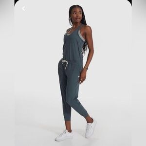 Vuori Slate Green Tank Jumpsuit